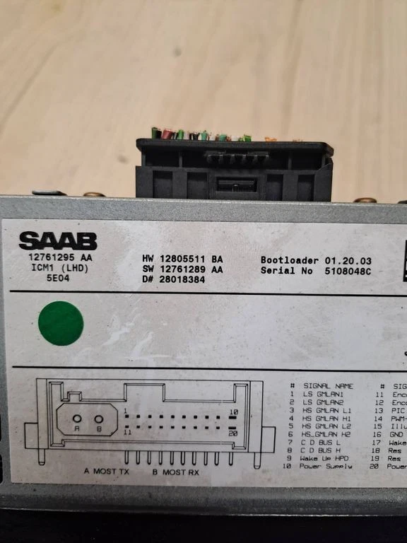 Saab 9-3 Ver2 2005 Radio CD GPS player head unit 12761295 JLT24794 - Image 3 of 3