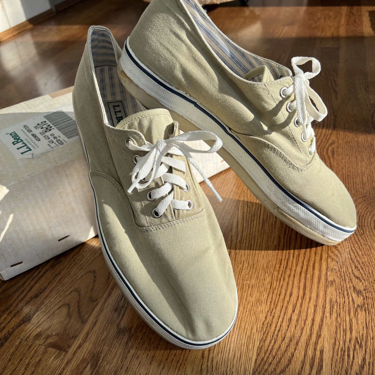 L.L. BEAN Men s Sunwashed Canvas Sneaker Shoes Size 13 M eBay