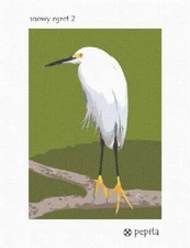 Snowy Egret 2 Needlepoint Kit or Canvas