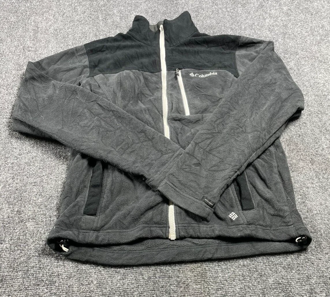Columbia Full-Zip Fleece Jacket Outdoor Performance Wear with Chest Pocket Gray