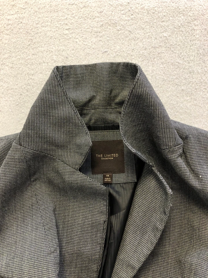 Camisa feminina The Limited Collection extra pequena cinza abotoada SS Top - Imagem 2 de 4