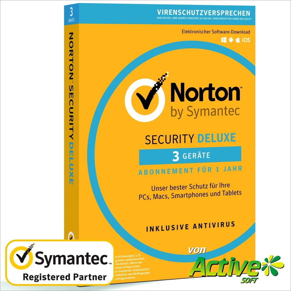 Norton Security Deluxe 2025 3 Geräte 1 Jahr | Internet Security | DE