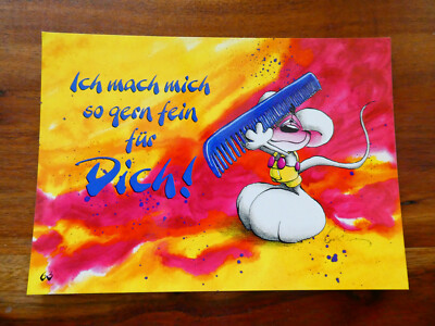 Diddl Postkarte Nr. 63 d - Ich mach mich so gern fein für Dich! - NEU Didl Karte