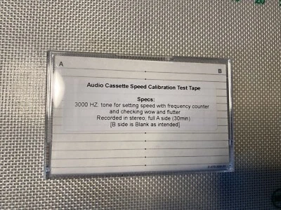Audio Cassette Calibration Tape: W&F WS-48B, P-4-L300, P-4-A100