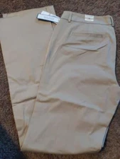 New Women's Dockers Favorite Fit Mid Rise Khaki Pants Unhemmed Size 12