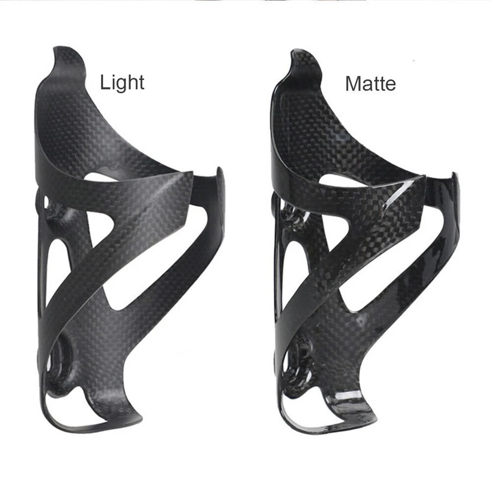 US 1Pair Carbon Fiber Bicycle Water Bottle Cage Bike Cages Holder with screw - Image 2 of 4