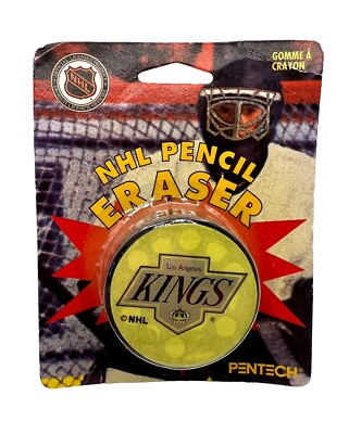 Vintage NHL Hockey Puck Eraser Los Angeles Kings Stationary Pentech 1994 New 2 