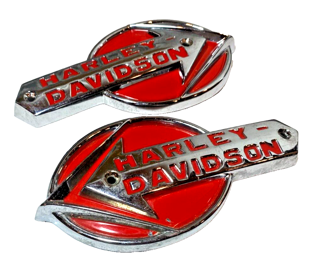 Genuine Harley Gas Tank Emblems Badges Panhead 1959-1960 OEM
