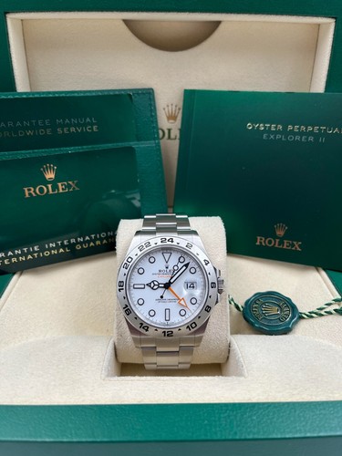 Rolex Explorer II White 42mm 226570 Pre-Owned 2022 Full Kit - Picture 1 of 12