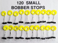 120 RUBBER Bobber Stops 20 Rings of 6 Each - The High Quality Yellow Ring Stops