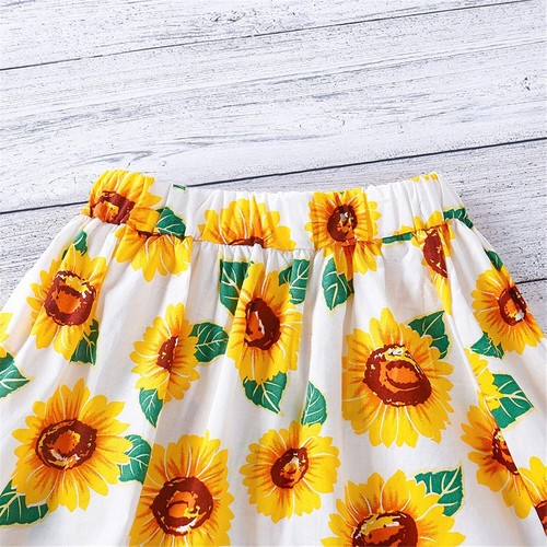 Toddler Infant Baby Girl Dress Clothes Set Sleeveless Flower Summer Dresses - Picture 6 of 12