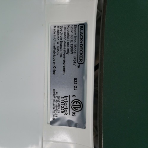 Black And Decker Smart Steam Compact Iron Non-Stick IR34V Green New - Picture 7 of 12