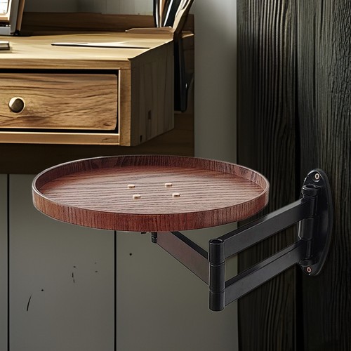 Wall Mounted Table Rotating Bedside Table Retractable Floating Desk - Picture 4 of 14