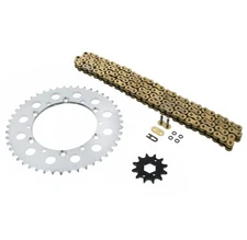 1991-1994 Kawasaki KDX250 250 Gold O Ring Chain and Sprocket Silver 12/47 112L
