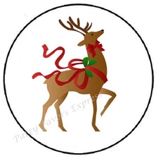 REINDEER CHRISTMAS ENVELOPE SEALS LABELS STICKERS PARTY FAVORS