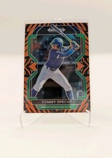 2022 Panini Prizm Draft Picks Tommy Specht Tiger Stripes /99 Texas Rangers