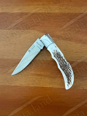 3.54  Joker Pointer Camping Folding Knife (Deer Antler Handle) Handmade in Spain