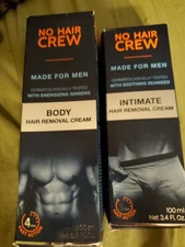 No Hair Crew - "Intimate" Hair Removal  & "Body" Hair Removal Cream Lot