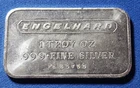 A ENGELHARD 1 OZ. SILVER COLLECTABLE BULLION SILVER BAR NICE SILVER BAR