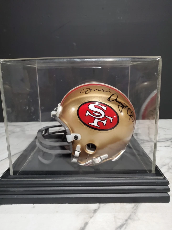Signed Dwight Clark Joe Montana Mini Helmet San Francisco 49ers Upper Deck COA - Image 4 of 4