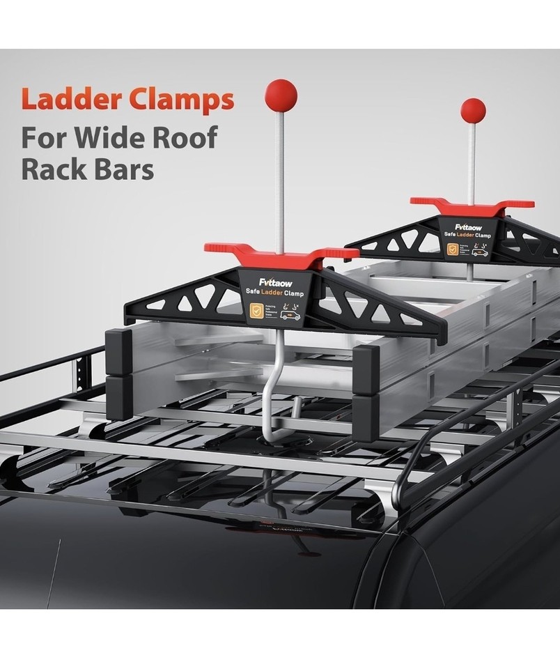 Ladder Clamps, Ladder Roof Rack Clamps 2 Pack, Ladder Clamp Built in ...
