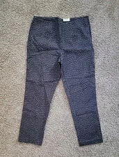 Time And Tru Women's size 12 Skinny Slim Pants Gray Black Leopard Print NWT