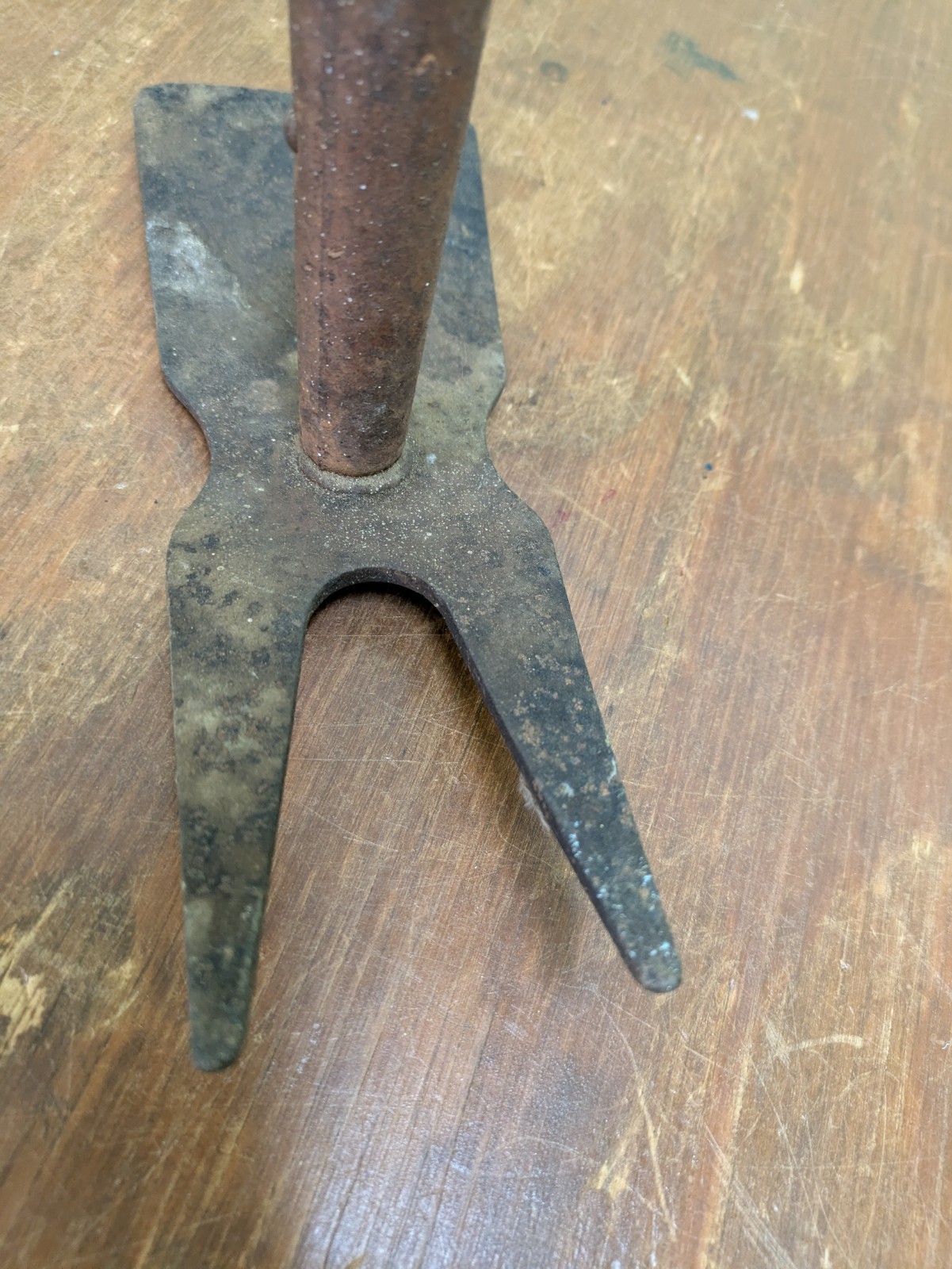 Two Primitive Rustic Grub Hoe Mallet Pick Garden Tool Heads
