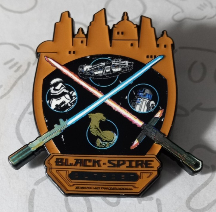 Crossed Lightsabers Star Wars Galaxy's Edge Black Spire Outpost Disney Pin