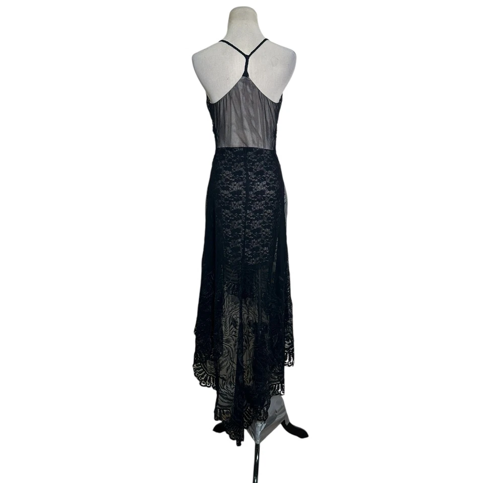 SKY black lace halter high low party dress size Medium - Image 2 of 4