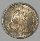 1886 10c BU Seated Liberty Silver Dime Coin