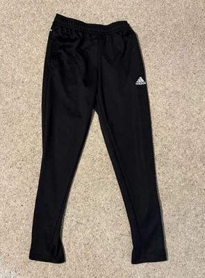 adidas Men’s Black Track Trousers, Polyester Elastic Waist, Training, Size M - Image 1 of 4
