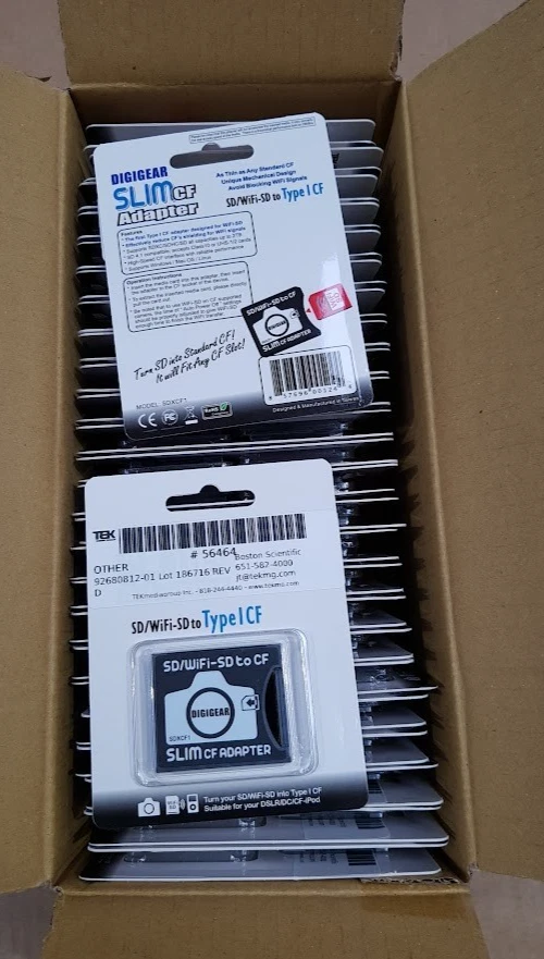 Compact Flash Memory Card Adapter SD SDHC SDXC MMC WiFi-SD to SLIM CF/ Box Of 50 - Image 3 of 4