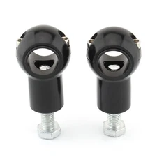 2x 2" Black Handlebar Riser Clamp Kit For All Motorcycles with 1" Bar Diameters