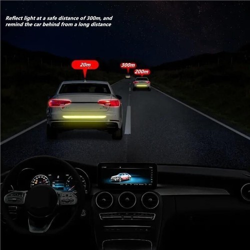 35.2"Green Trunk Reflective Stripe Sticker High-Intensity Night Visibility Decal - Picture 5 of 11