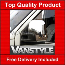FITS VW T4 TRANSPORTER CHROME MIRROR COVER STAINLESS STEEL RHD COVERS TRIM