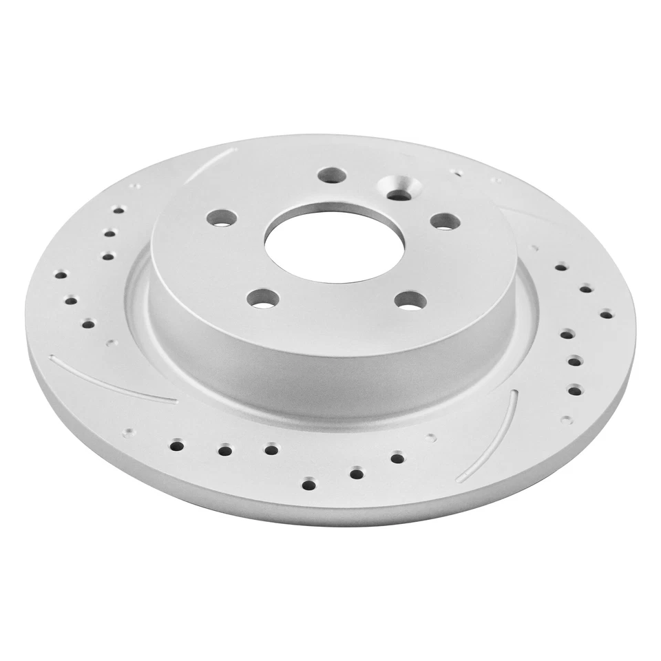 Rear Drilled Rotors + Ceramic Brake Pads for 2005 2006 2007-2011 Volvo S40 V50 Foto 2 de 4