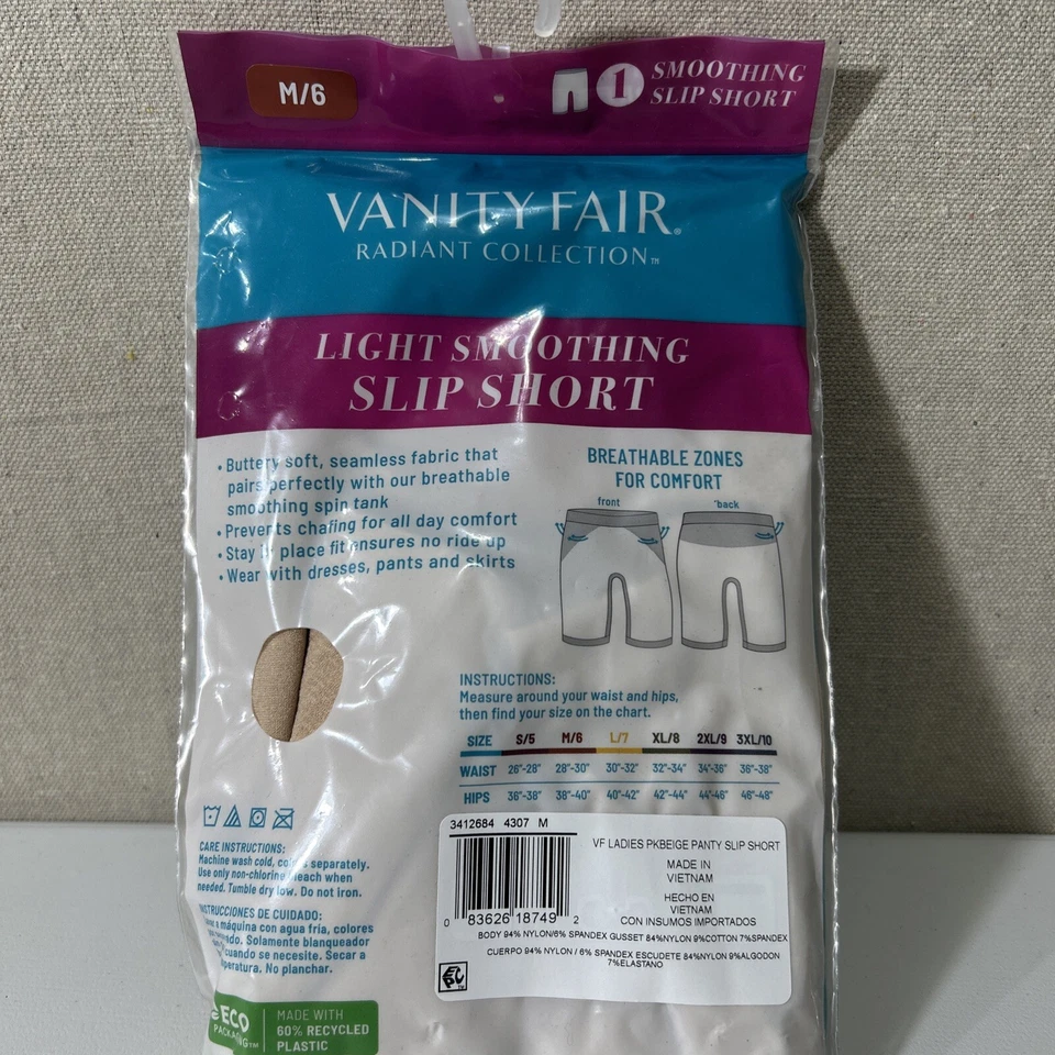 Vanity Fair Slip Short Radiant Collect. Light Smoothing Breathability M/6 Beige - Изображение 2 из 3
