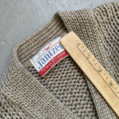 Vintage 1960s-1970s Jantzen Wool Mohair 75/25 Knit Cardigan