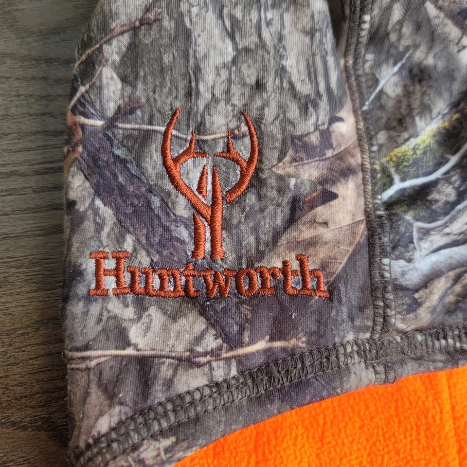 HUNTWORTH FULL FACE MASK HAT HOOD CAMO Orange FLEECE LINED OS  - Image 3 of 4