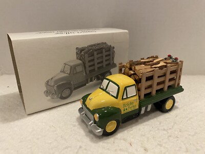 Dept 56 Snow Village Holiday Farms Firewood Delivery Truck #54864 Christmas EUC