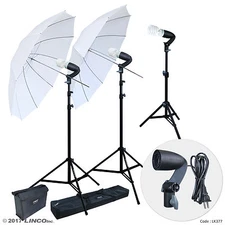 LINCO Lincostore Photography Studio Lighting Kit Photo Umbrella Bulb Stand LK377