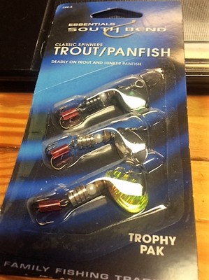  3 PK TROPHY PACK  SPINNERS   TROUT, PANFISH, STEELHEAD