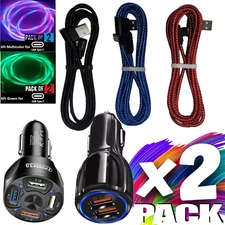 2 Pack 6ft Fast Charger Cable USB Cord Adapter for Apple iPhone 6 7 8 X XS XR SE