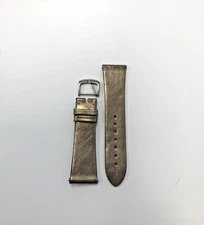 22mm Light Bronze Genuine Leather Watch Band - USA