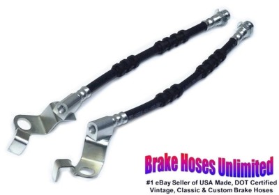 Front Brake Hoses For 1968 Ford Galaxie With Front Disc Brakes – Made In USA, EPDM Rubber, DOT Approved