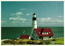 Portland Head Light Light House Postcard Unposted Coastla Photo Scenics