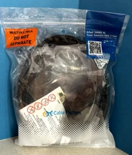 NEW Cable Matters 2-Pack 16 AWG Heavy Duty AC Power Extension Cord 3Ft Extension