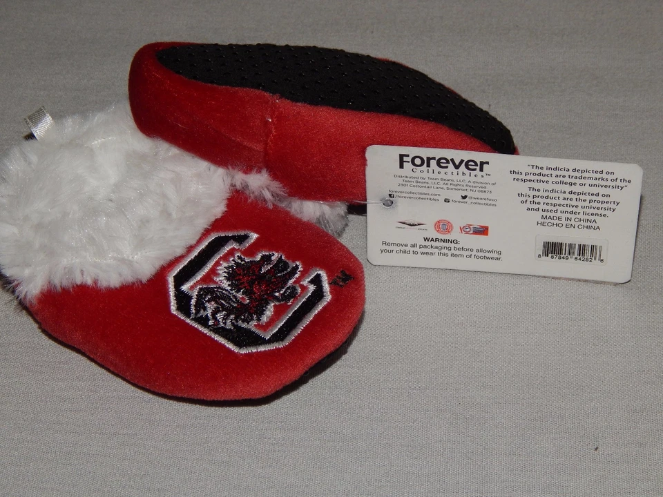 South Carolina Gamecocks Shoes Baby Slippers Size 3/6 6/9 Months Footies Booties - Image 2 of 4