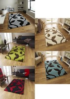 Large Contemporary Floor Rug Decorative Hand Carved Leaf Design Home Furnishings Large Contemporary Floor Rug Decorative Hand Carved Leaf Design Home Furnishings