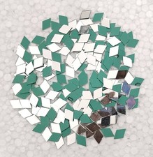 50pc Diamond Shape Craft Glass Mirrors, Mirror Embellishments, Size 13mm x 9mm